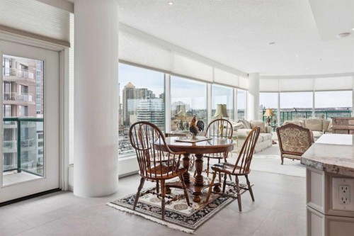 901-837 2 Avenue Sw, Calgary, AB - Indoor Photo Showing Dining Room