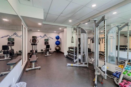 901-837 2 Avenue Sw, Calgary, AB - Indoor Photo Showing Gym Room