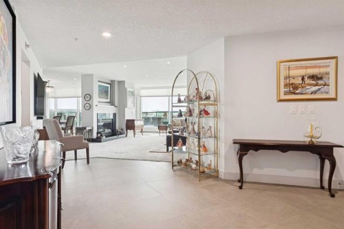 901-837 2 Avenue Sw, Calgary, AB - Indoor With Fireplace