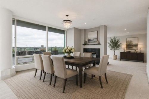 901-837 2 Avenue Sw, Calgary, AB - Indoor Photo Showing Dining Room