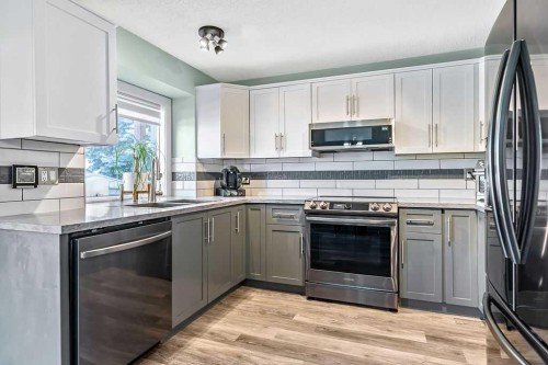 851 Mckenzie Drive Se, Calgary, AB - Indoor Photo Showing Kitchen With Stainless Steel Kitchen