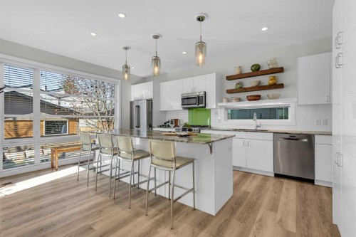 2729 Cochrane Road Nw, Calgary, AB - Indoor Photo Showing Kitchen With Stainless Steel Kitchen With Upgraded Kitchen