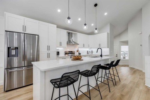 9810 Hidden Valley Drive Nw, Calgary, AB - Indoor Photo Showing Kitchen With Stainless Steel Kitchen With Upgraded Kitchen