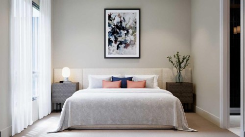 602-3720 Quesnay Wood Drive Sw, Calgary, AB - Indoor Photo Showing Bedroom