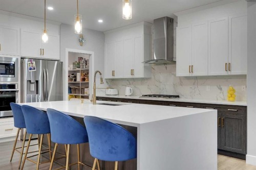 168 Evansfield Close Nw, Calgary, AB - Indoor Photo Showing Kitchen With Stainless Steel Kitchen With Upgraded Kitchen