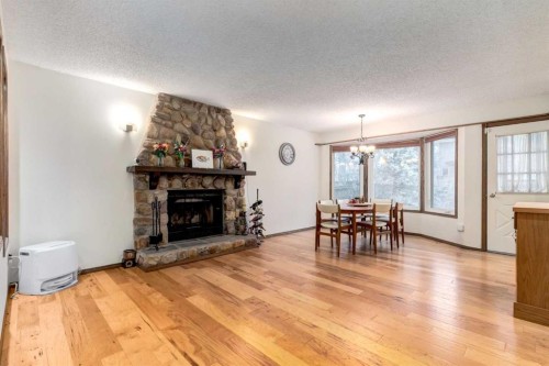 76 Sunmount Road Se, Calgary, AB - Indoor Photo Showing Living Room With Fireplace