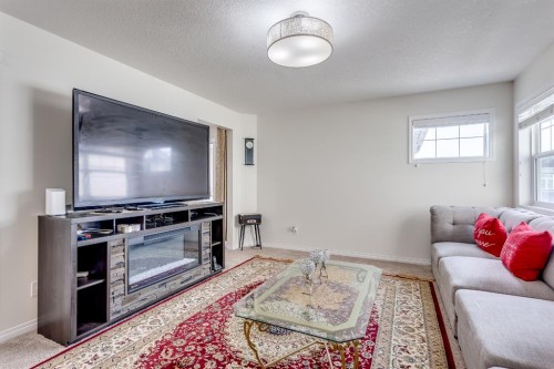 379 Skyview Shores Manor Ne, Calgary, AB - Indoor Photo Showing Living Room