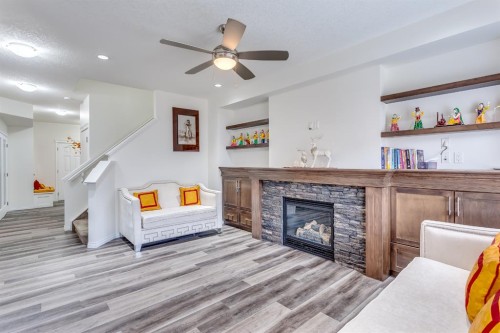 379 Skyview Shores Manor Ne, Calgary, AB - Indoor With Fireplace