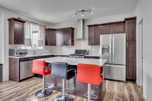 44 Cityside Rise Ne, Calgary, AB - Indoor Photo Showing Kitchen With Stainless Steel Kitchen With Upgraded Kitchen