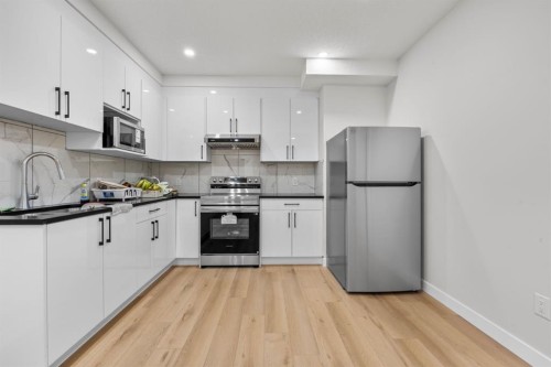 353 Herron Mews Ne, Calgary, AB - Indoor Photo Showing Kitchen With Upgraded Kitchen