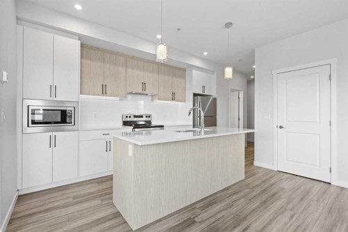 116-238 Sage Valley Common Nw, Calgary, AB - Indoor Photo Showing Kitchen With Upgraded Kitchen