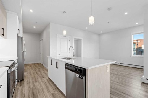 116-238 Sage Valley Common Nw, Calgary, AB - Indoor Photo Showing Kitchen With Stainless Steel Kitchen With Upgraded Kitchen