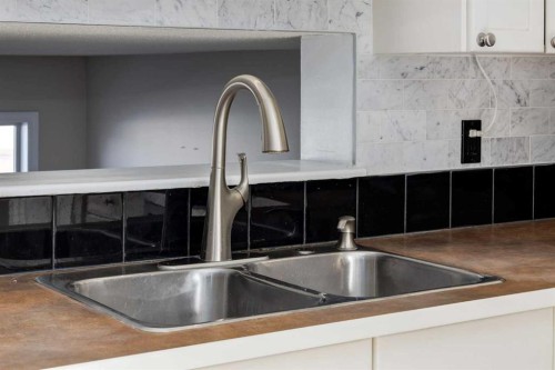79 Copperfield Court Se, Calgary, AB - Indoor Photo Showing Kitchen With Double Sink