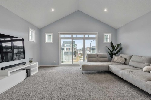 78 Sage Bluff View Nw, Calgary, AB - Indoor Photo Showing Living Room