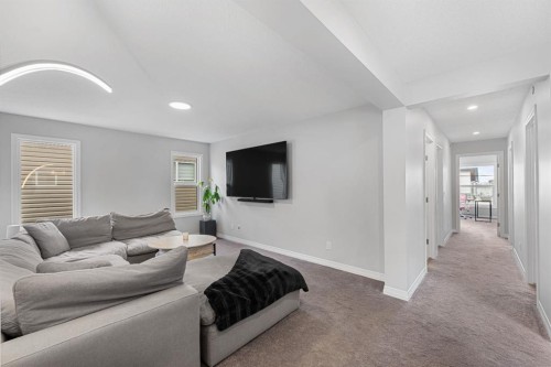 308 Lucas Way Nw, Calgary, AB - Indoor Photo Showing Living Room