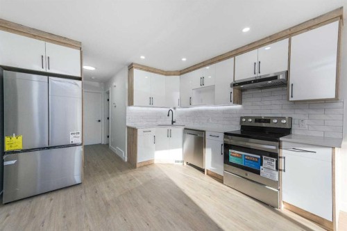 4249 Catalina Boulevard Ne, Calgary, AB - Indoor Photo Showing Kitchen With Stainless Steel Kitchen With Upgraded Kitchen