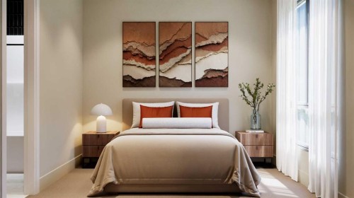 105-3720 Quesnay Wood Drive Sw, Calgary, AB - Indoor Photo Showing Bedroom