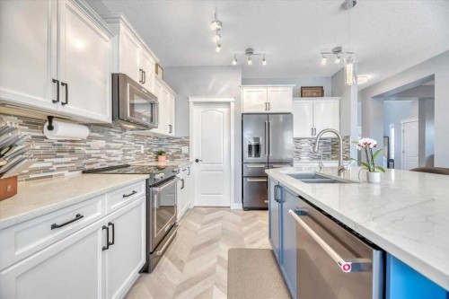 260 Ranch Close, Strathmore, AB - Indoor Photo Showing Kitchen With Double Sink With Upgraded Kitchen