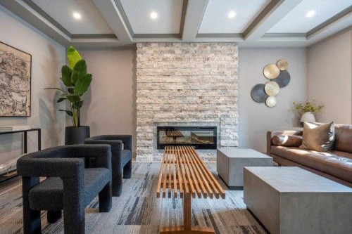 3103-80 Greenbriar Place Nw, Calgary, AB - Indoor Photo Showing Other Room With Fireplace
