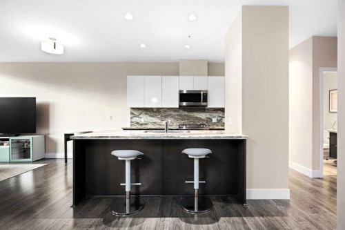 574 Riverfront Lane Se, Calgary, AB - Indoor Photo Showing Kitchen With Upgraded Kitchen