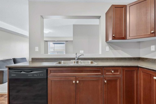 302-8 Bayside Place, Strathmore, AB - Indoor Photo Showing Kitchen With Double Sink