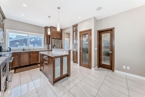 36 Red Embers Row Ne, Calgary, AB - Indoor Photo Showing Kitchen With Upgraded Kitchen