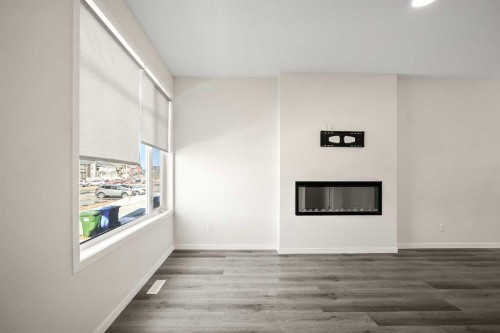 1224 Cornerstone Boulevard Ne, Calgary, AB - Indoor With Fireplace