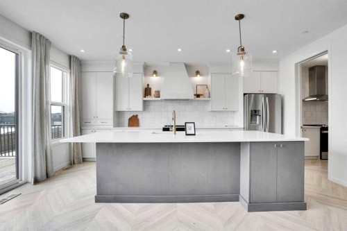 195 Lucas Common Nw, Calgary, AB - Indoor Photo Showing Kitchen With Upgraded Kitchen