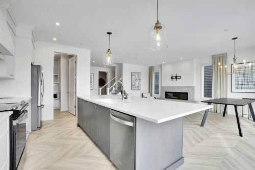 195 Lucas Common Nw, Calgary, AB - Indoor Photo Showing Kitchen With Upgraded Kitchen