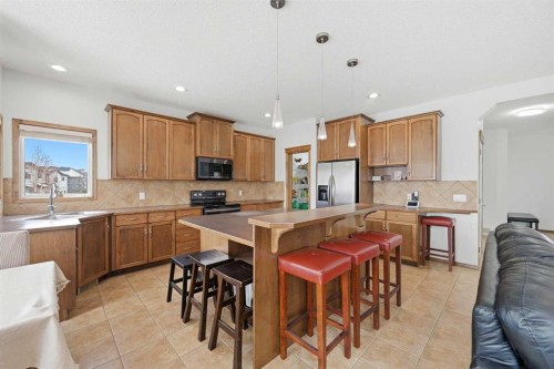 125 Panamount Heath Nw, Calgary, AB - Indoor Photo Showing Kitchen With Double Sink