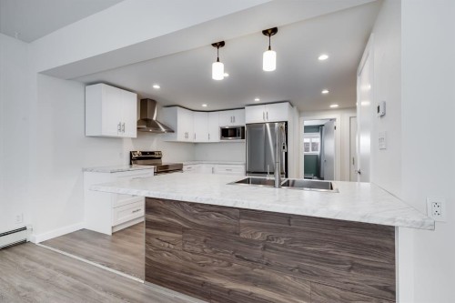 11 Foley Road Se, Calgary, AB - Indoor Photo Showing Kitchen With Upgraded Kitchen