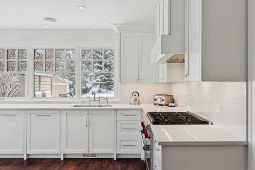 2210 12 Street Sw, Calgary, AB - Indoor Photo Showing Kitchen With Double Sink With Upgraded Kitchen