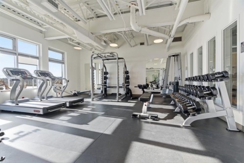 212 Cottageclub Crescent, Rural Rocky View County, AB - Indoor Photo Showing Gym Room