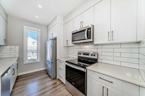 57 Skyview Ranch Avenue Ne, Calgary, AB - Indoor Photo Showing Kitchen With Stainless Steel Kitchen With Upgraded Kitchen