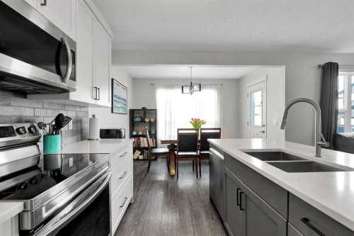 2 Saddleland Way Ne, Calgary, AB - Indoor Photo Showing Kitchen With Double Sink