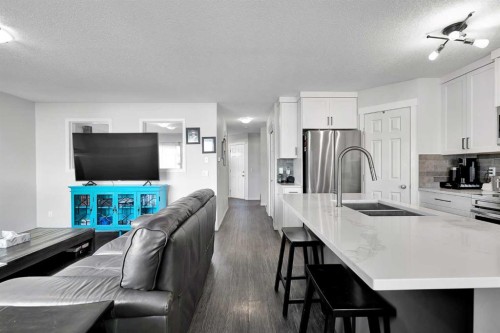 2 Saddleland Way Ne, Calgary, AB - Indoor Photo Showing Kitchen With Double Sink With Upgraded Kitchen