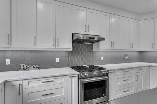 205 Kinniburgh Cove, Chestermere, AB - Indoor Photo Showing Kitchen With Upgraded Kitchen