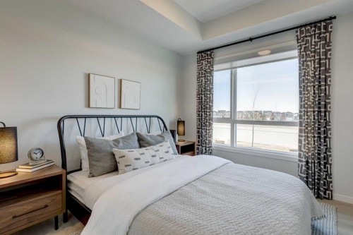 2111-20295 Seton Way Se, Calgary, AB - Indoor Photo Showing Bedroom