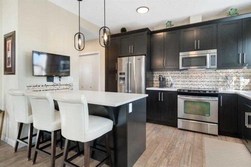 263 Mahogany Way Se, Calgary, AB - Indoor Photo Showing Kitchen With Upgraded Kitchen