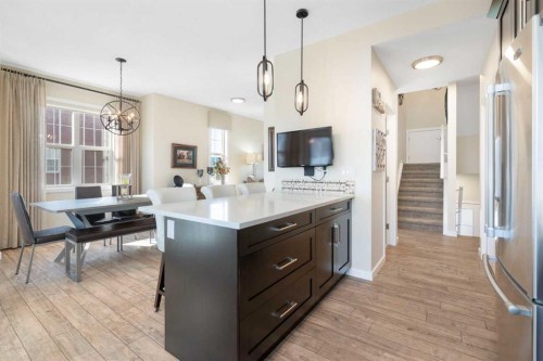 263 Mahogany Way Se, Calgary, AB - Indoor Photo Showing Kitchen With Upgraded Kitchen