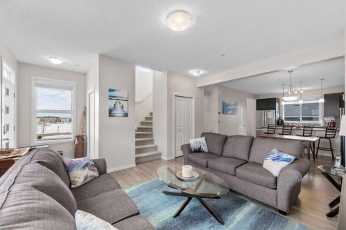 78 Livingston Gate Ne, Calgary, AB - Indoor Photo Showing Living Room