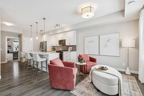718 Cranbrook Walk Se, Calgary, AB - Indoor Photo Showing Living Room