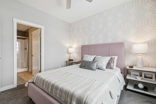 718 Cranbrook Walk Se, Calgary, AB - Indoor Photo Showing Bedroom