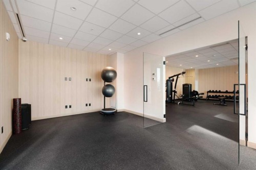 1803-730 2 Avenue Sw, Calgary, AB - Indoor Photo Showing Gym Room