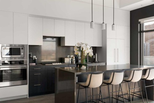 1803-730 2 Avenue Sw, Calgary, AB - Indoor Photo Showing Kitchen With Upgraded Kitchen