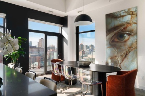 1803-730 2 Avenue Sw, Calgary, AB - Indoor Photo Showing Dining Room