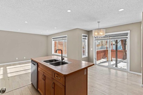 138 Saddlecrest Park Ne, Calgary, AB - Indoor Photo Showing Kitchen With Double Sink