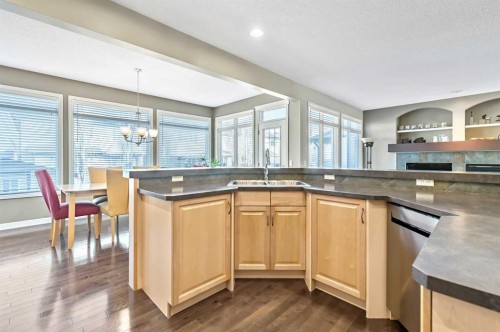 356 Everstone Drive Sw, Calgary, AB - Indoor Photo Showing Kitchen With Double Sink