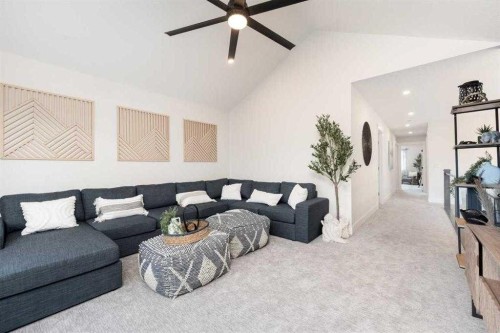 524 Waterford Grove, Chestermere, AB - Indoor Photo Showing Living Room