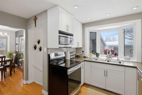 527 Athlone Road Se, Calgary, AB - Indoor Photo Showing Kitchen With Double Sink